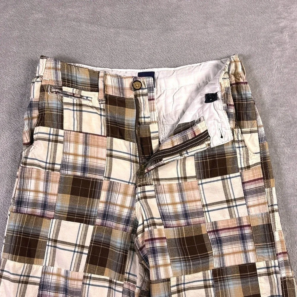 Gap Madras Patchwork Plaid Shorts Youth 14 Preppy Coastal Cotton Y2K‎ Summer